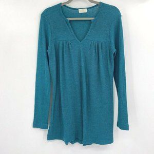 T.La Anthropologie Long Sleeve V-Neck Pullover